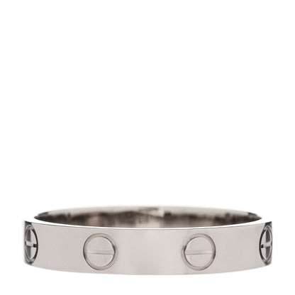 Cartier 18K White Gold 3.5mm LOVE Wedding Band Ring 56 7.5 3 of 4