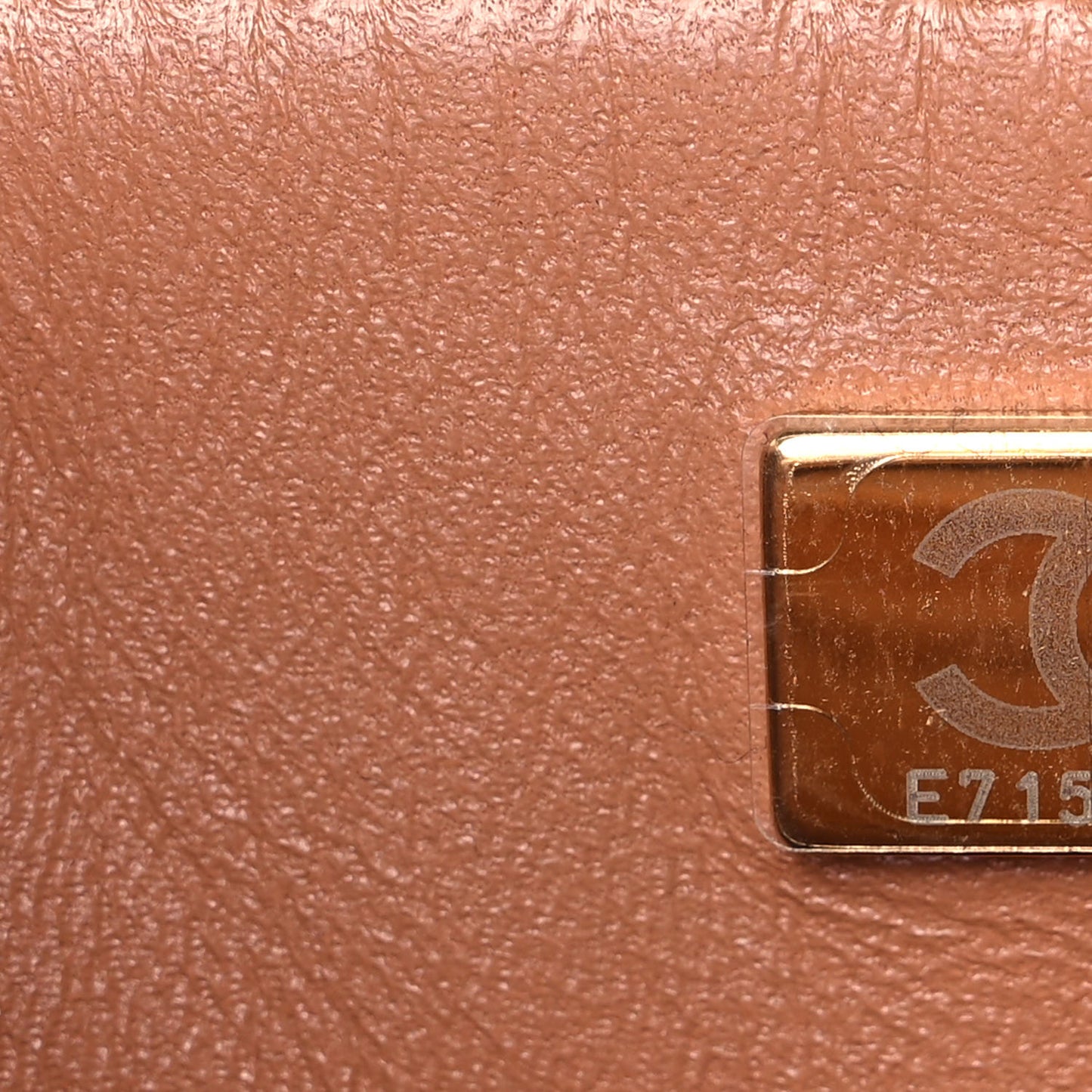 Lambskin Quilted Mini Rectangular Flap Brown