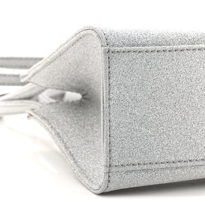 Telfar Glitter Microfiber Small Shopping Bag Silver 9 of 10