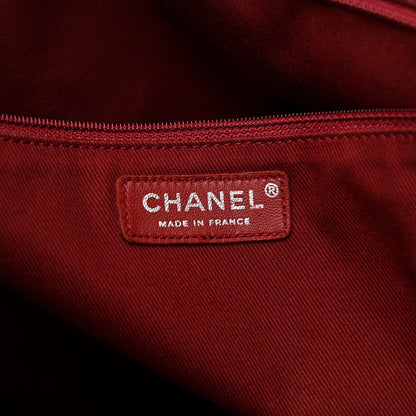 Chanel Aged Calfskin Large Shopping In Moscow Tote Burgundy 6 of 10