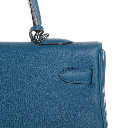 Hermes Togo Kelly Retourne 35 Bleu de Galice 6 of 24