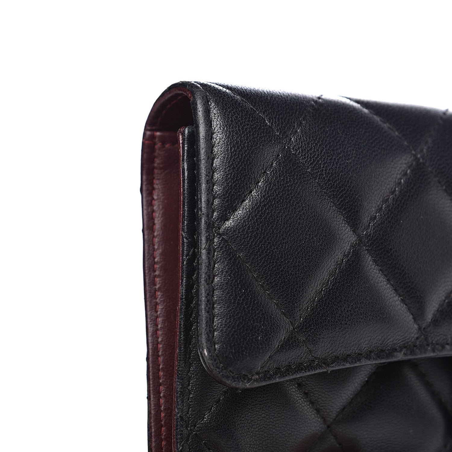 Chanel Lambskin Quilted Large Flap Wallet Black 10 of 17