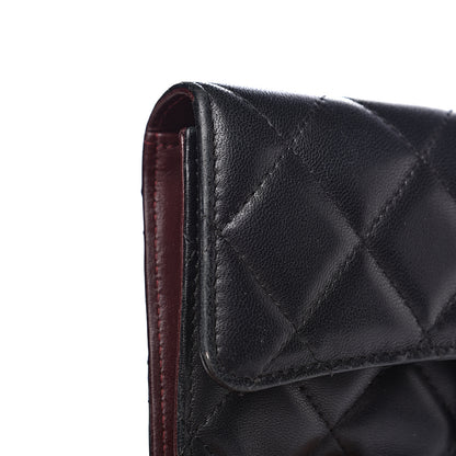 Chanel Lambskin Quilted Large Flap Wallet Black 10 of 17