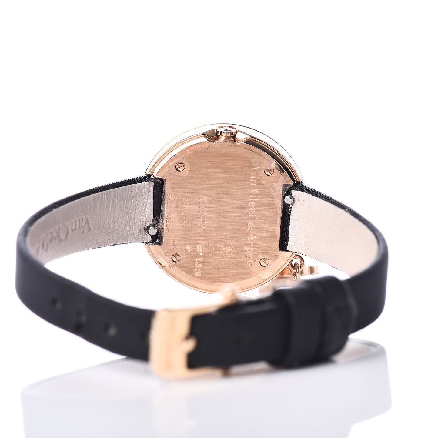18K Rose Gold Satin 25mm Charms Quartz Watch