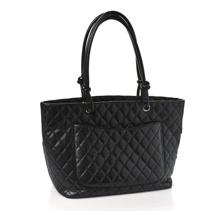 Chanel Calfskin Quilted Large Cambon Tote Black 3 of 15