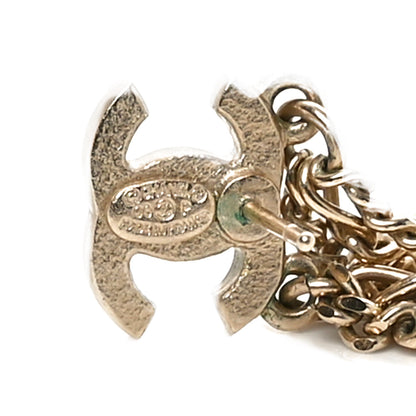 Chanel Metal CC Chain Drop Earrings Gold 4 of 4