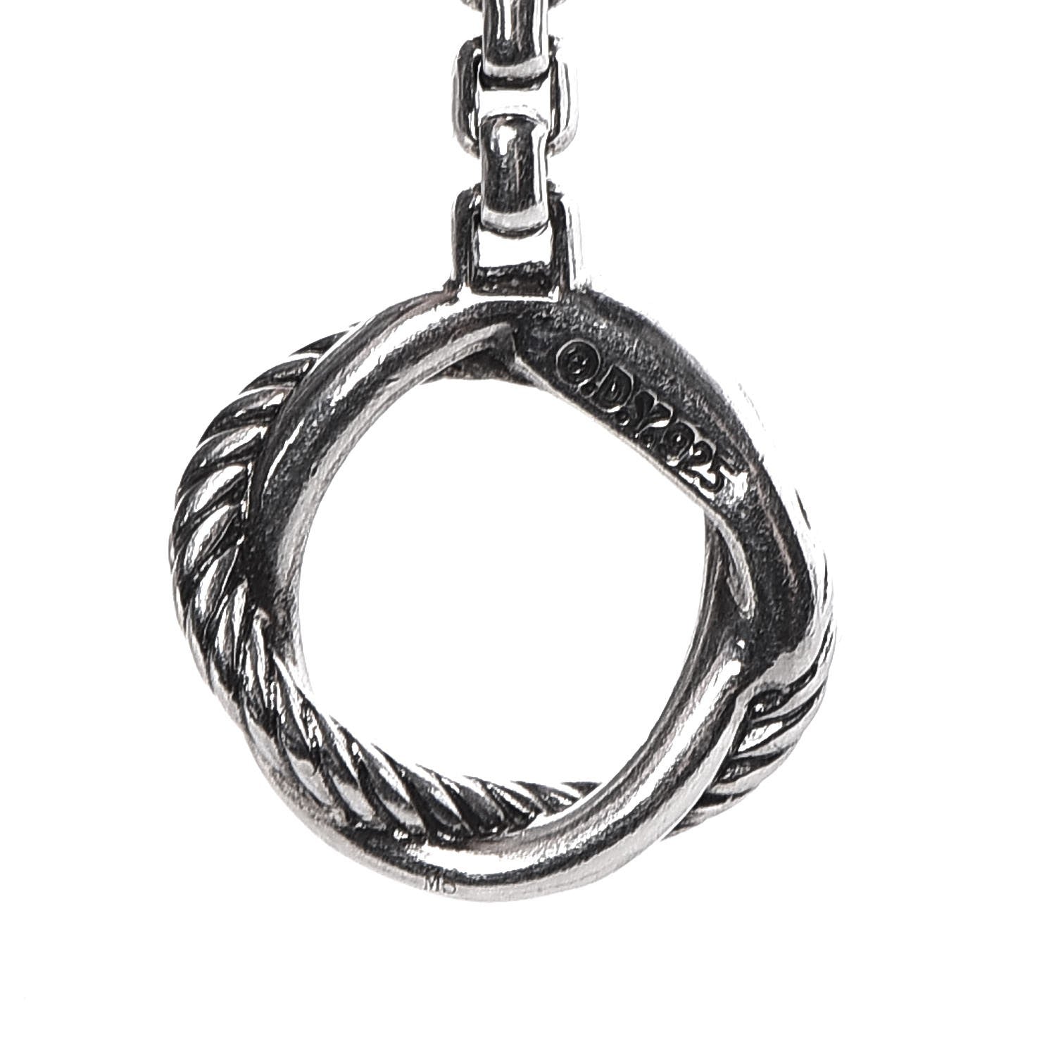 David Yurman Sterling Silver Pearl Infinity Station Chain Necklace 5 of 5
