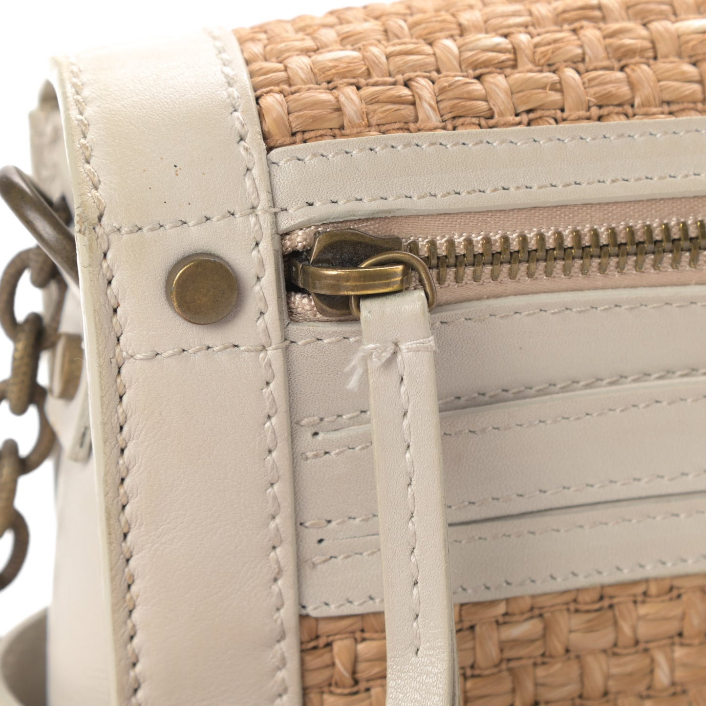 Straw Shoulder Bag Beige