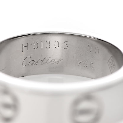 Cartier 18K White Gold 5.5mm LOVE Ring 50 5.25 4 of 5