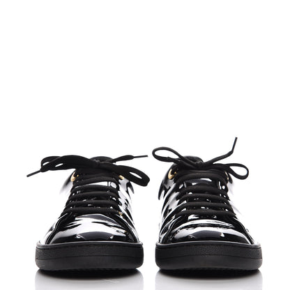 Louis Vuitton Patent Calfskin Frontrow Sneakers 37 Black 3 of 9