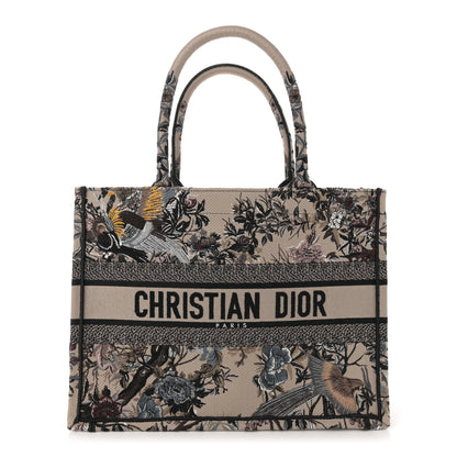 Christian Dior Canvas Embroidered Jardin D'Hiver Medium Book Tote Beige Multicolor 1 of 11