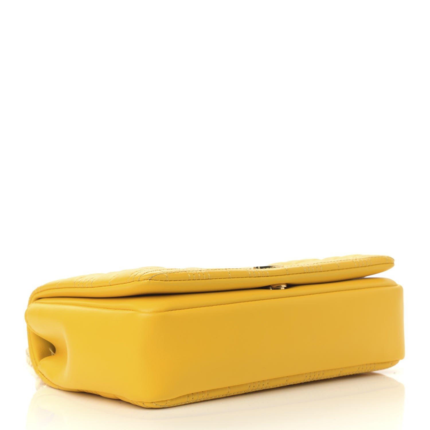 Burberry Lambskin Quilted Small Lola Bag Deep Saffron 4 of 12