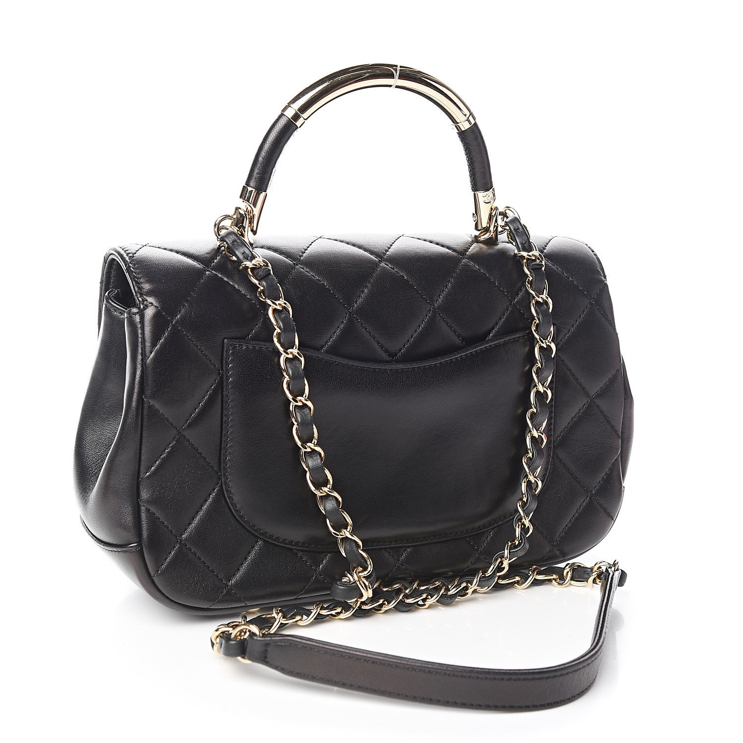 Chanel Lambskin Small Carry Chic Flap Black 2 of 12