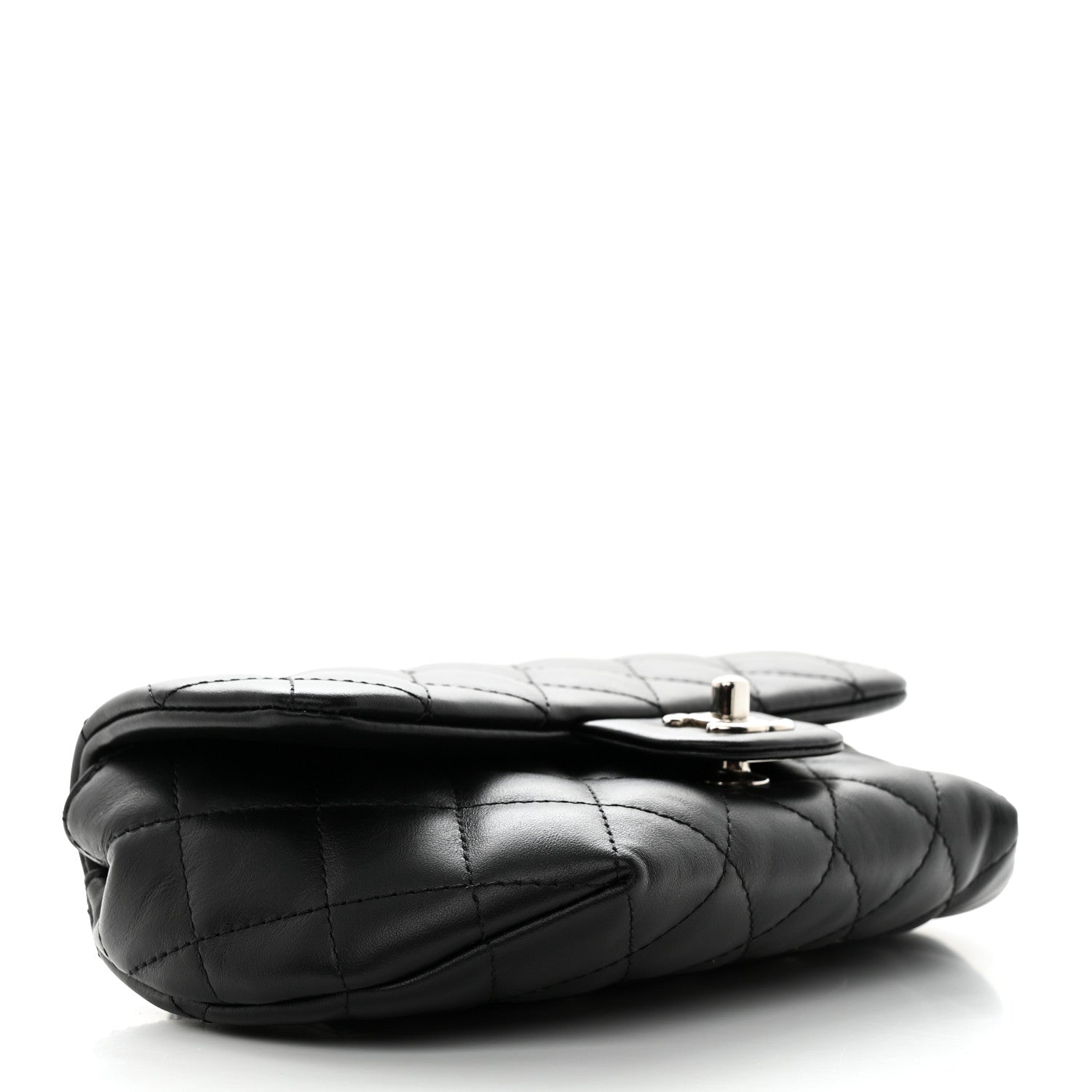 Chanel Calfskin Quilted CC Uniform Flap Belt Bag Black 4 of 12