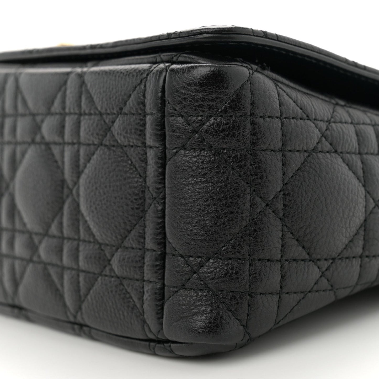 Calfskin Cannage Medium Caro Bag Black