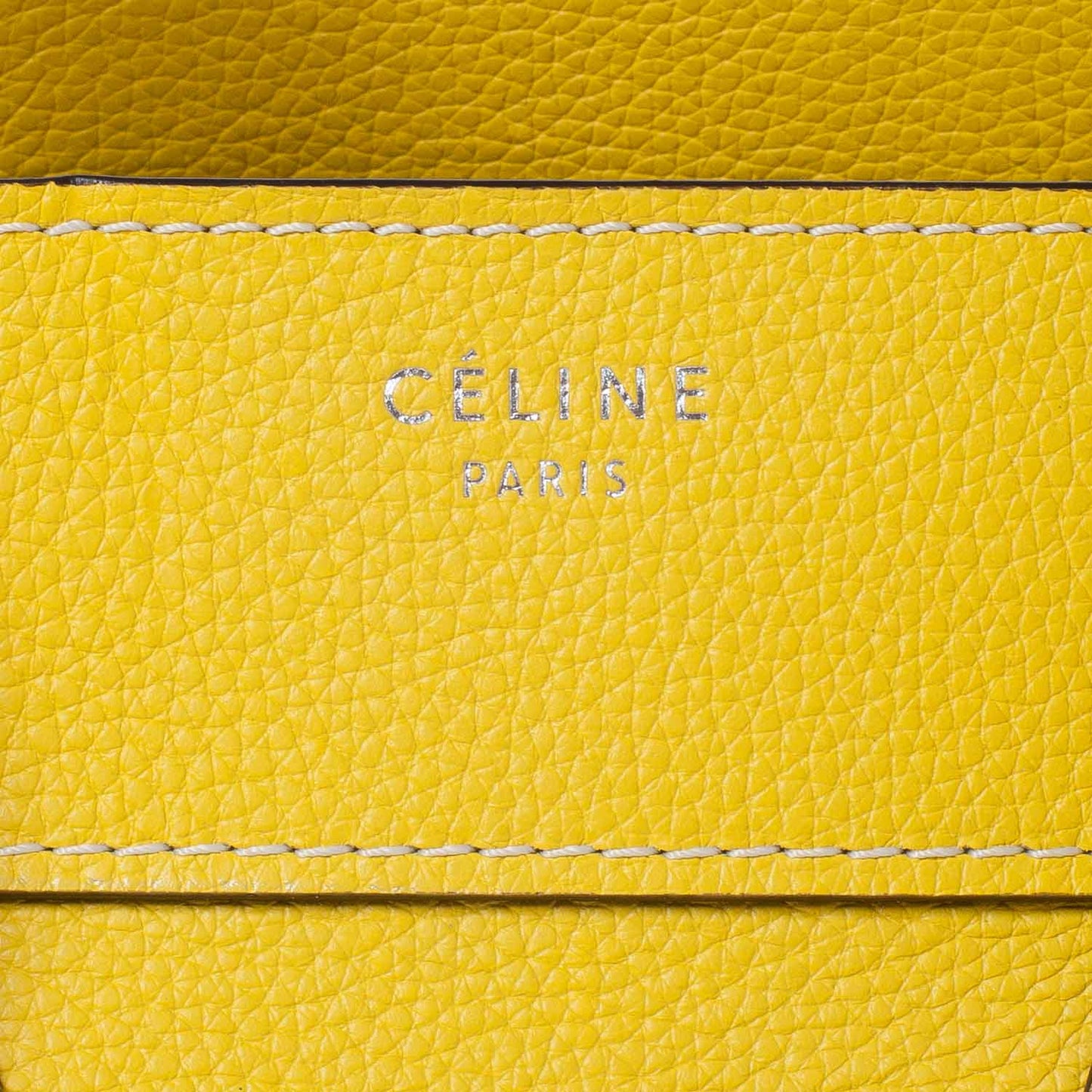 Drummed Calfskin Mini Luggage Citron