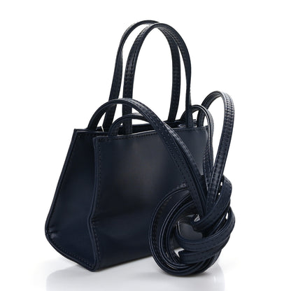 Telfar Vegan Leather Small Shopping Bag Navy 3 of 9