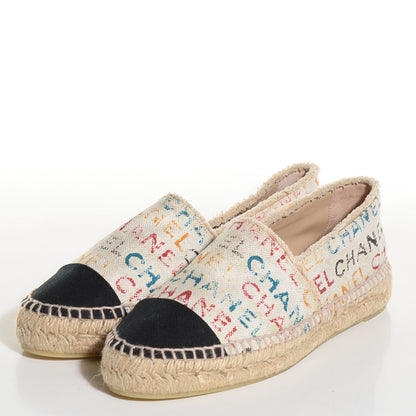 Chanel Toile Monogram Espadrilles 38 Multicolor 3 of 10