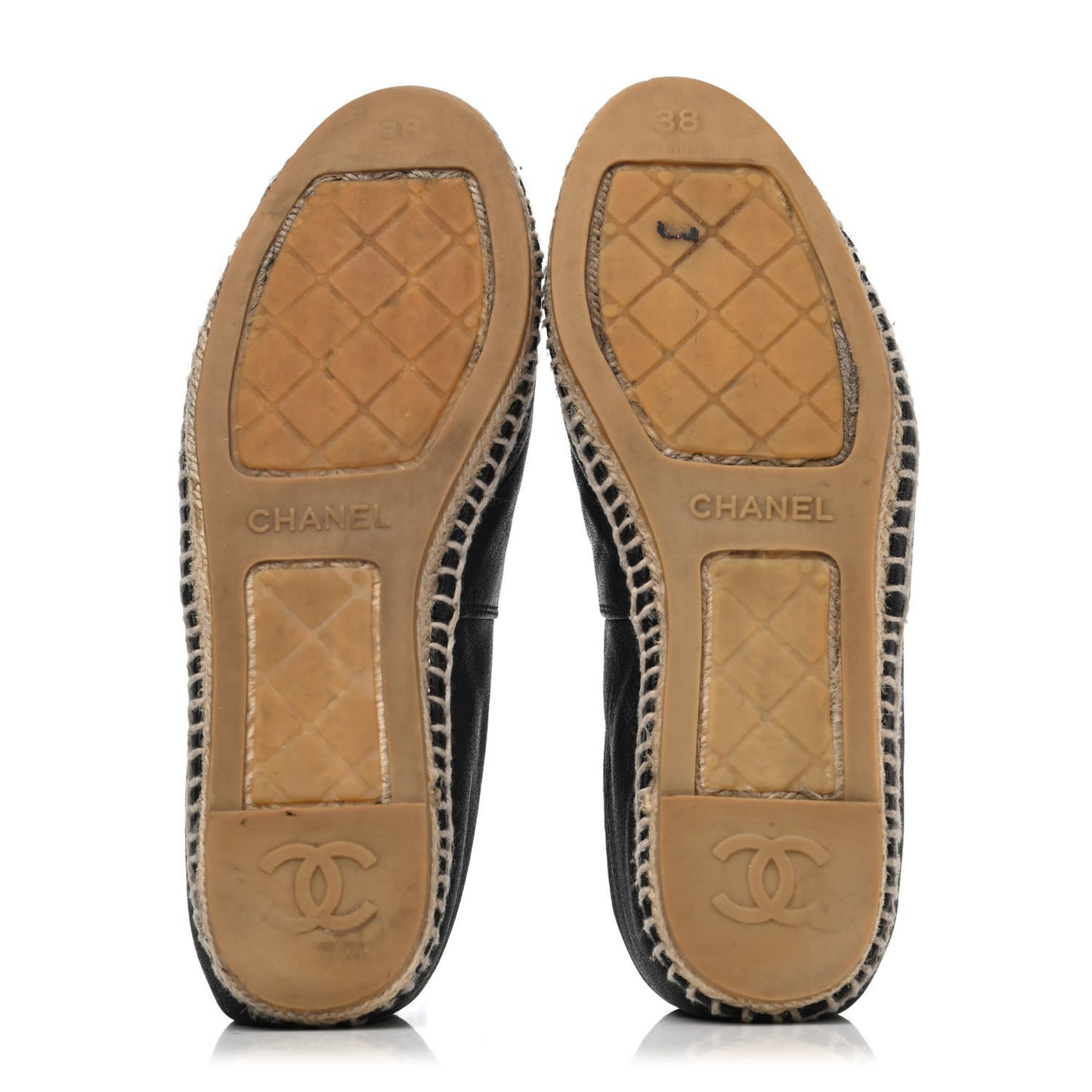 Lambskin CC Espadrilles 38 Black