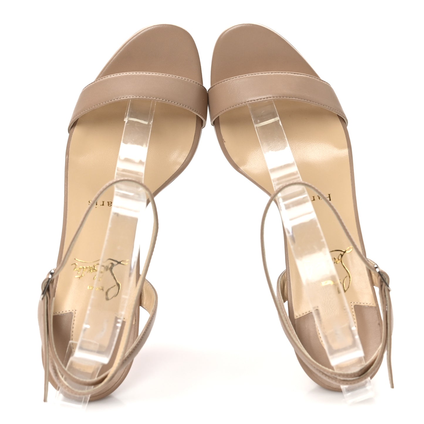 Nappa Loubi Queen 100 Pumps 38 Nude