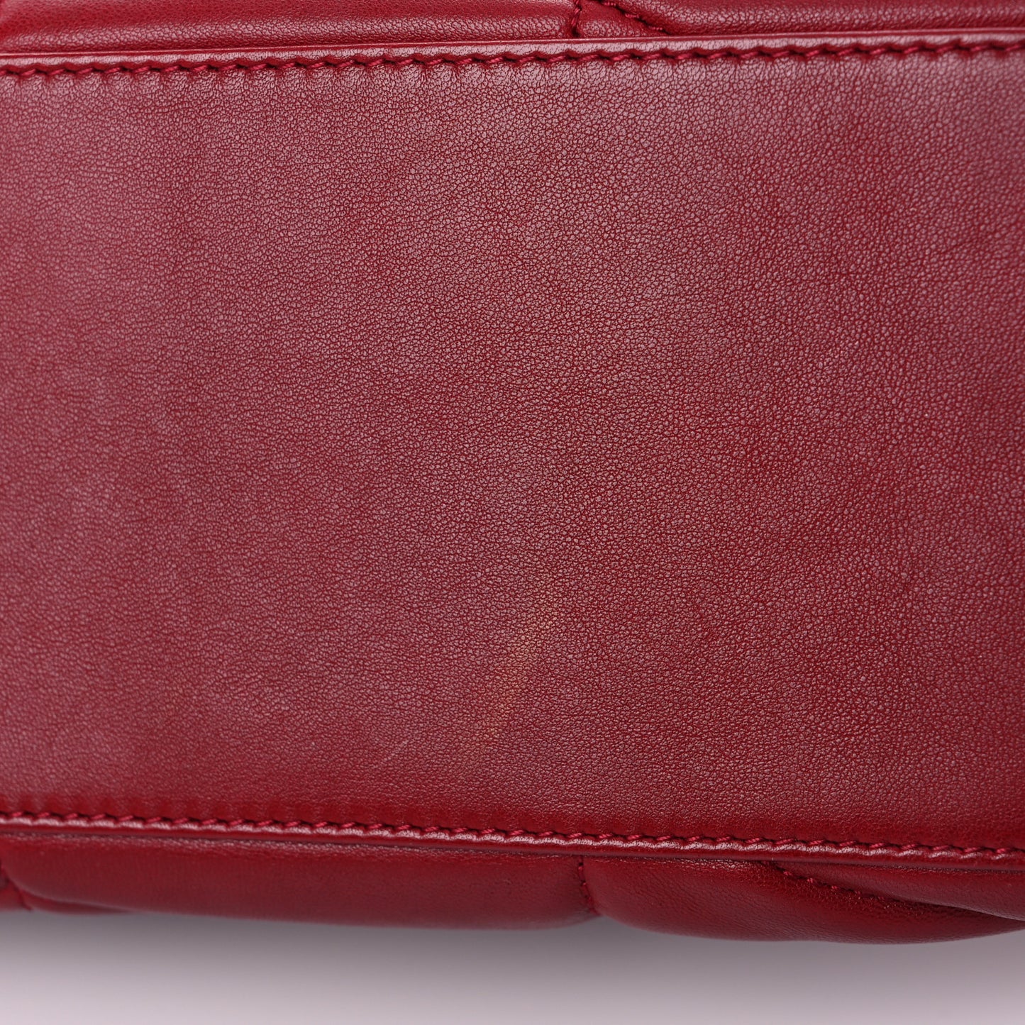 Lambskin Quilted Small Loulou Puffer Monogram Chain Satchel Red
