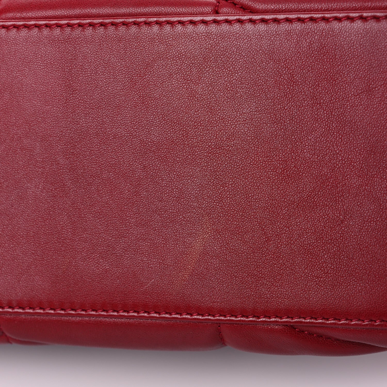 Saint Laurent Lambskin Quilted Small Loulou Puffer Monogram Chain Satchel Red 12 of 12