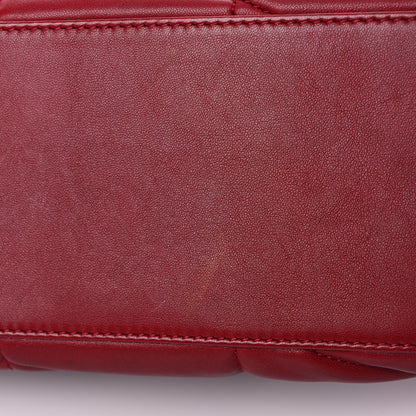 Saint Laurent Lambskin Quilted Small Loulou Puffer Monogram Chain Satchel Red 12 of 12