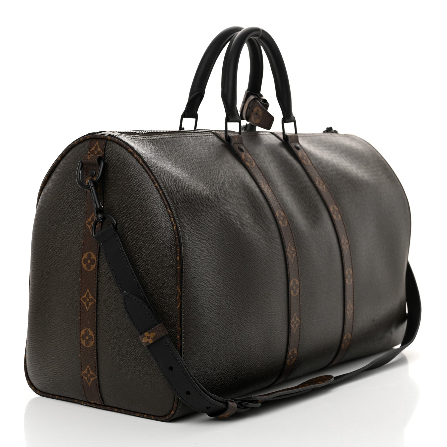 Louis Vuitton Taiga Monogram Keepall Bandouliere 50 Khaki 3 of 12