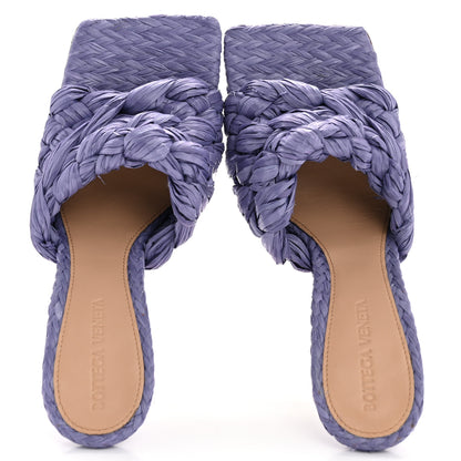 Bottega Veneta Raffia Twisted Intrecciato Stretch Mule Sandals 37 Lavender 2 of 8