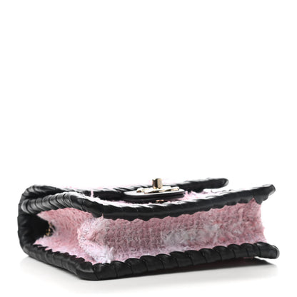 Chanel Tweed Braided Calfskin Mini My Own Frame Flap Pink Black 4 of 9