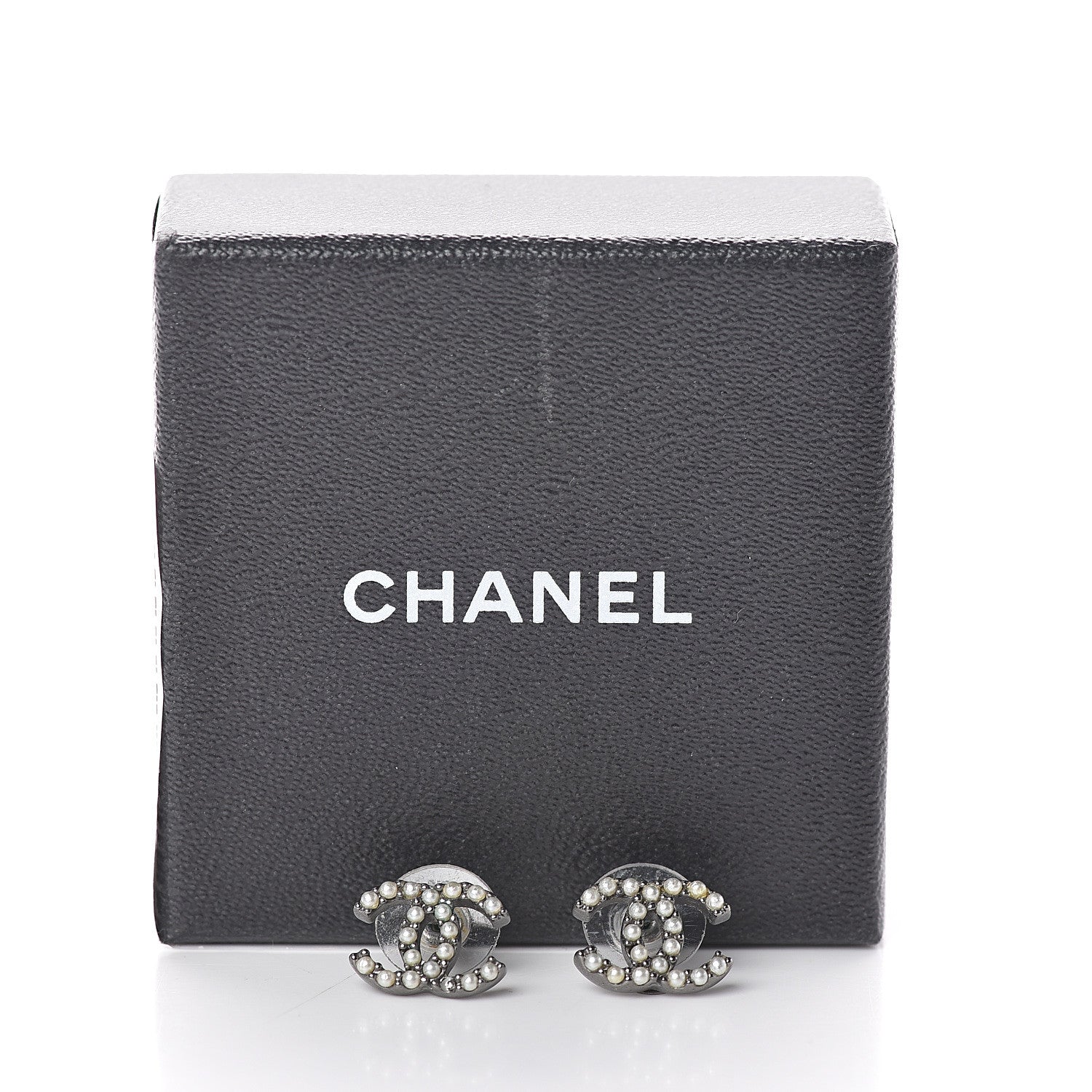 Chanel Pearl CC Earrings Silver 6 of 6
