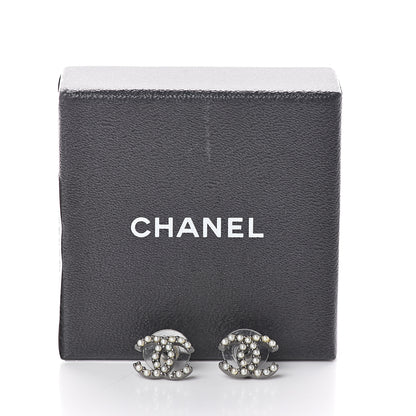 Chanel Pearl CC Earrings Silver 6 of 6