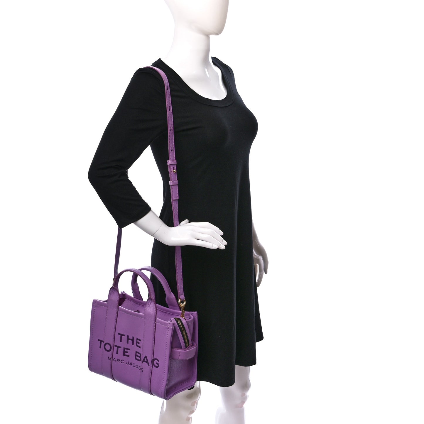 Grained Calfskin Small The Tote Bag Regal Orchid