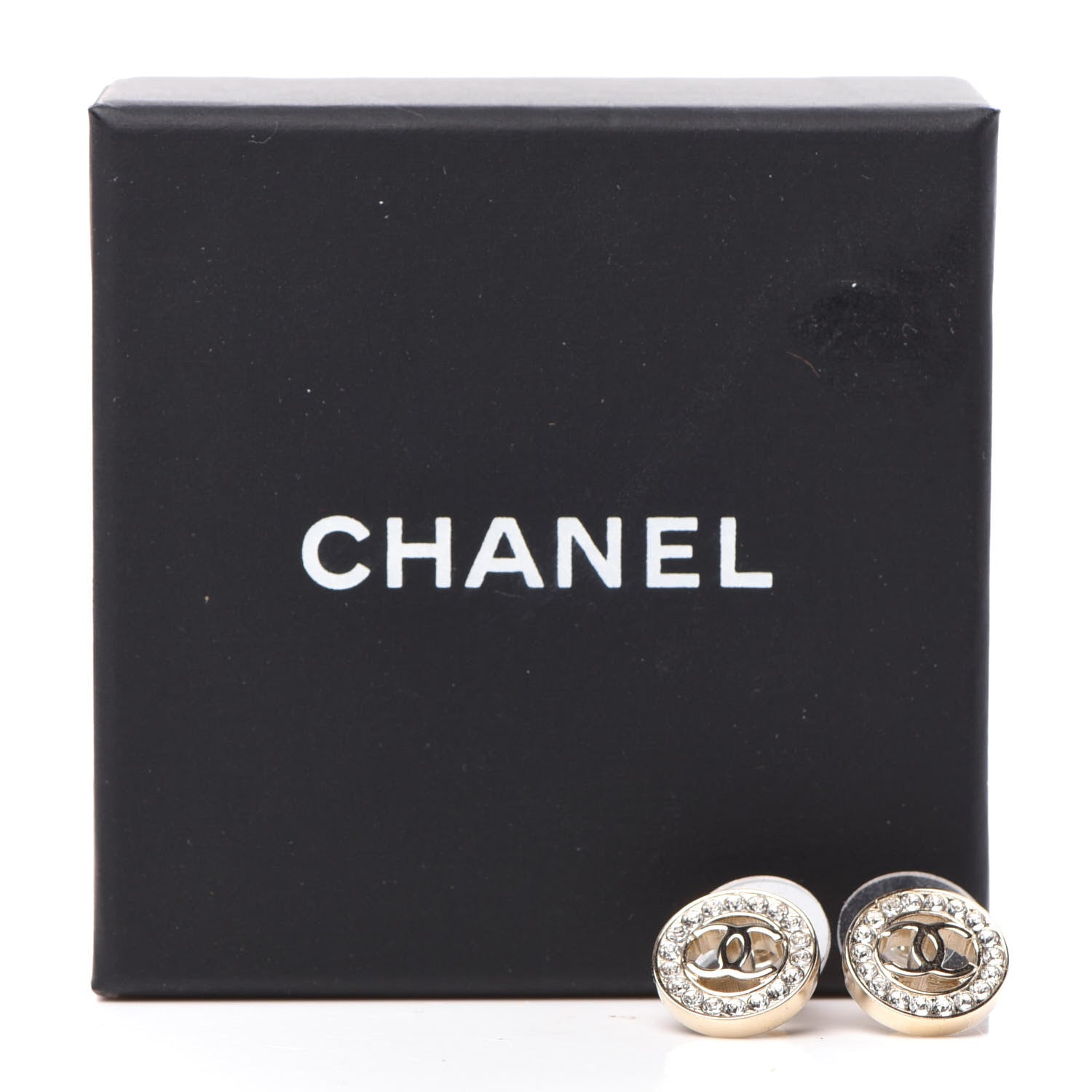 Chanel Metal Crystal Bow-tiful CC Earrings Gold 5 of 5