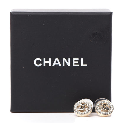 Chanel Metal Crystal Bow-tiful CC Earrings Gold 5 of 5