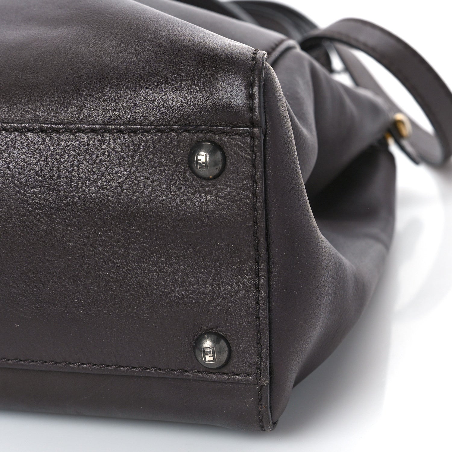 Fendi Vitello Suede Medium Peekaboo Iconic Satchel Ametista 7 of 8