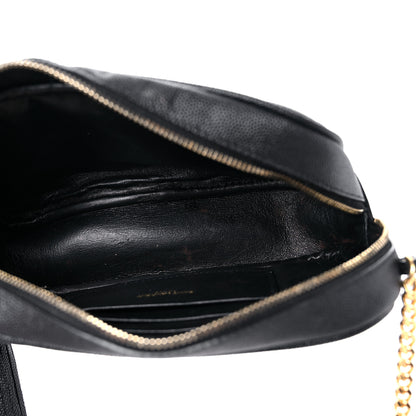 Saint Laurent Grain De Poudre Matelasse Monogram Mini Lou Camera Bag Black 4 of 18