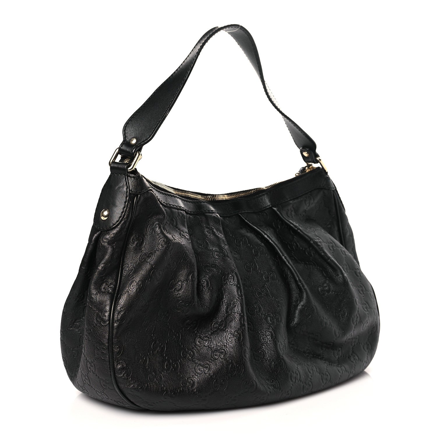 Gucci Guccissima Medium Sukey Hobo Black 3 of 9