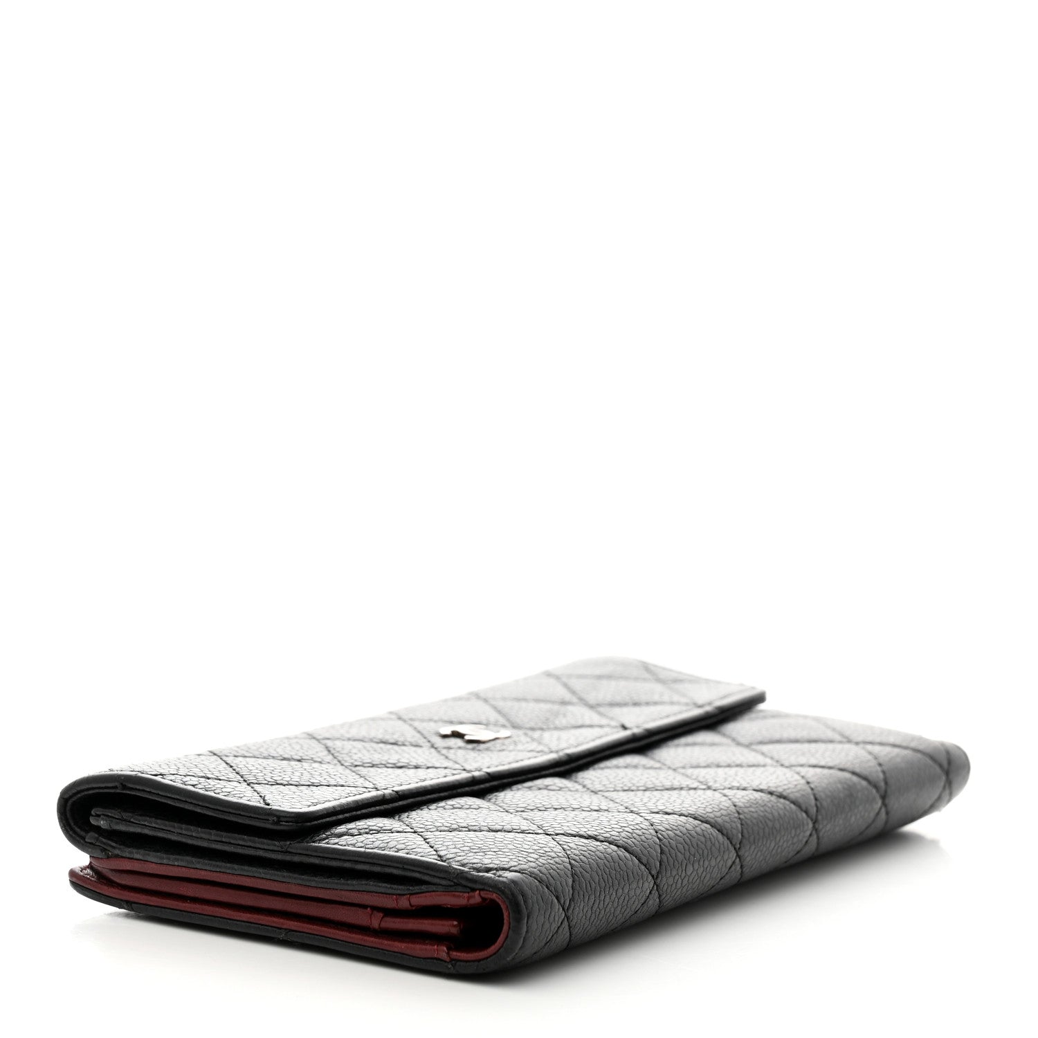 Chanel Caviar Quilted CC Long Double Wallet Black 4 of 11