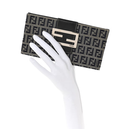 Fendi Zucchino Forever Continental Wallet Navy 2 of 11