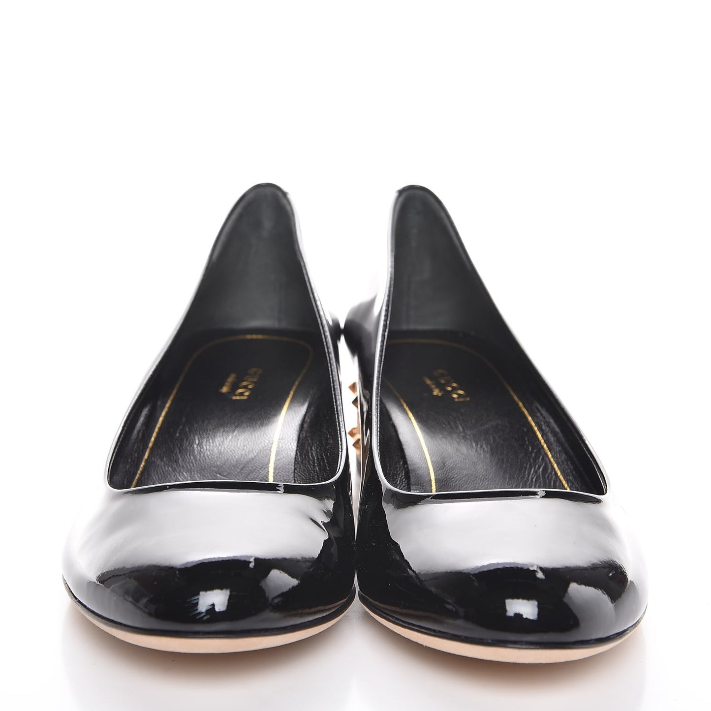 Patent Studded Cord Jacquelyne Pumps 37 Black