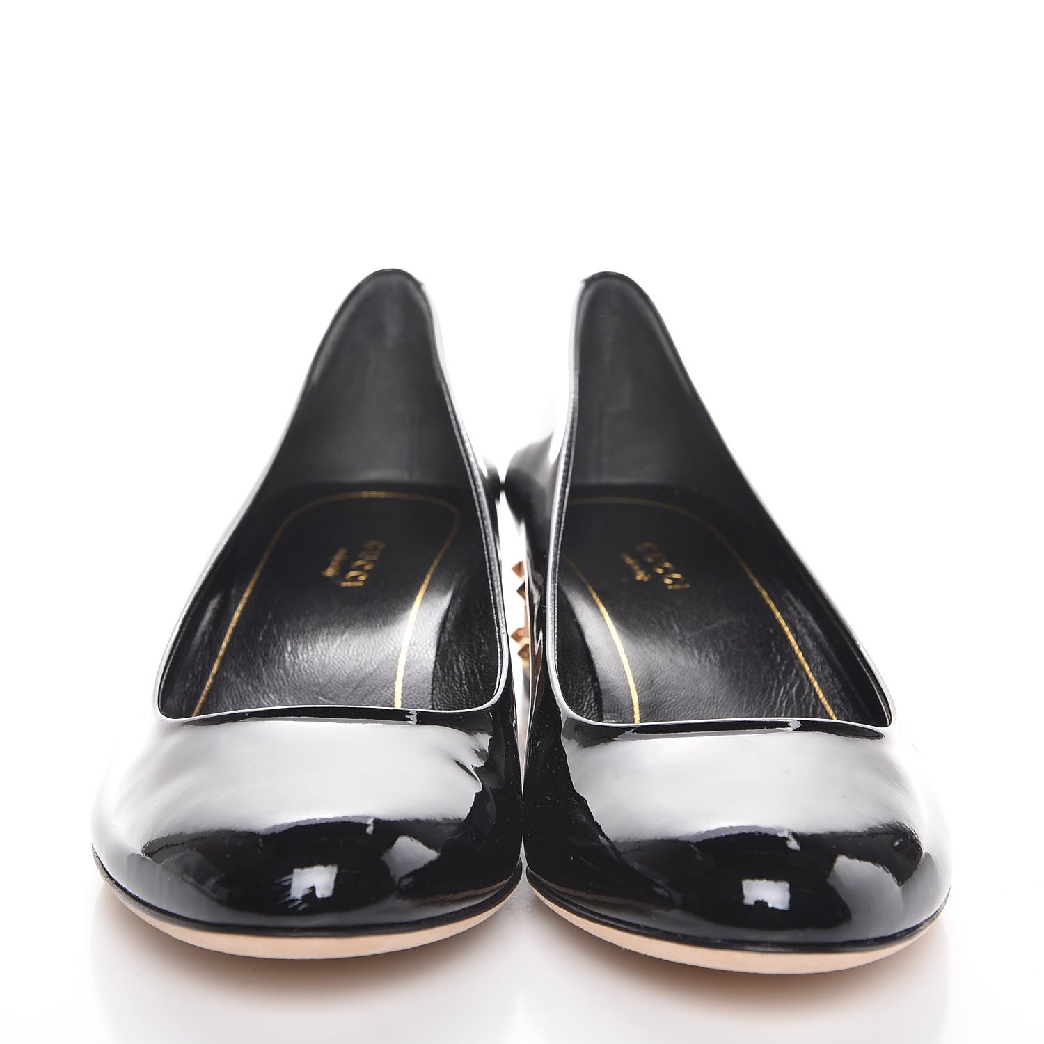 Gucci Patent Studded Cord Jacquelyne Pumps 37 Black 2 of 8