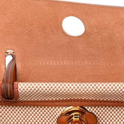 Hermes Vache Hunter Criss Viking Herbag Zip Retourne 31 PM Ecru Beige Naturel 12 of 14