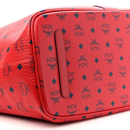 MCM Visetos Large Liz Reversible Shopper Tote Ruby Red 12 of 13