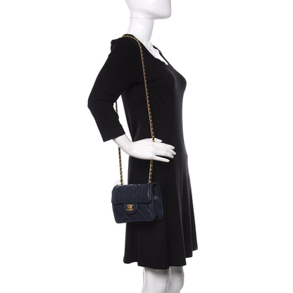 Chanel Caviar Quilted Mini Sweet Classic Flap Navy Blue 2 of 10