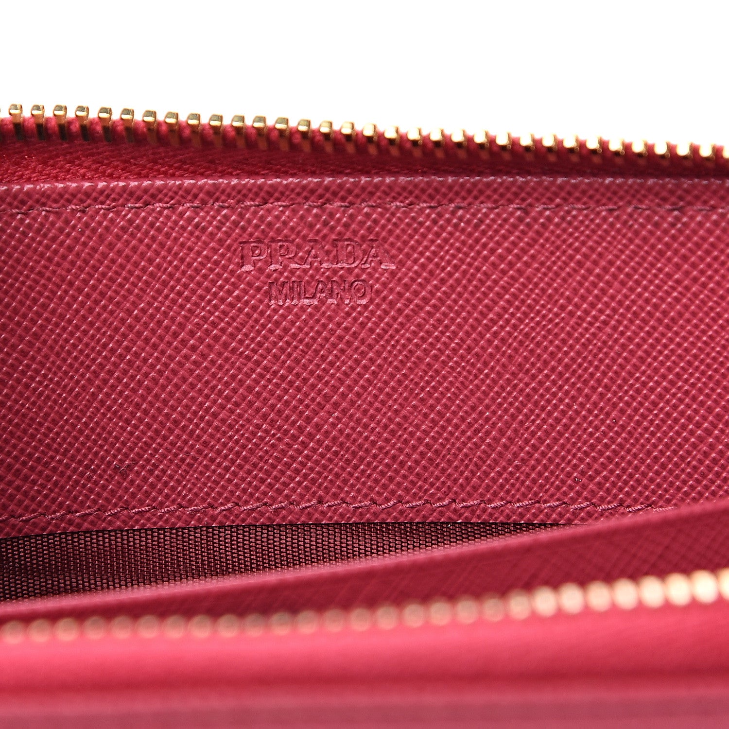 Prada Saffiano Zip Around Wallet Peonia 5 of 11
