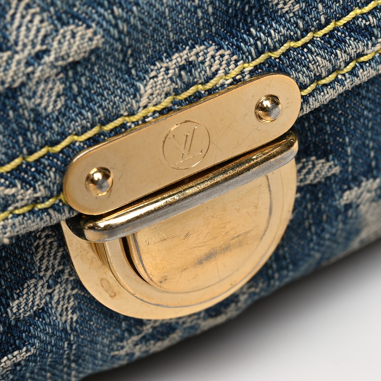 Monogram Denim Bum Bag Blue