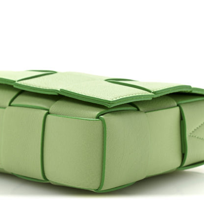 Bottega Veneta Grained Calfskin Maxi Intrecciato Cassette Crossbody Bag Pistachio 10 of 11