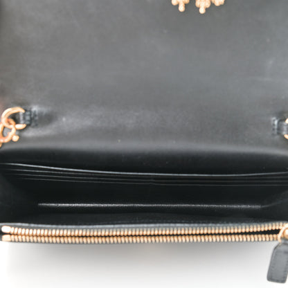 Saint Laurent Smooth Calfskin Classic Monogram Kate Tassel Chain Wallet Black 10 of 15