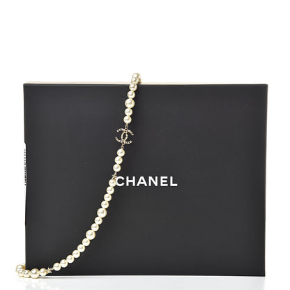 Chanel Graduated Pearl CC Long Necklace Gold 5 of 5